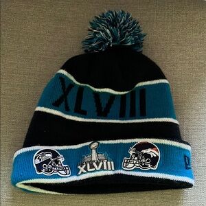 New Era Super Bowl XLVIII Commemorative Pom Beanie